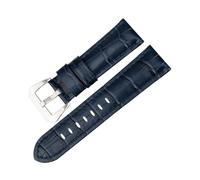 TVKSIPAR Correas de reloj 22 24 26mm Accesorios de reloj Pulsera de cuero Correas de reloj Azul Apto for Panerai(Sapphire blue BS,26mm)