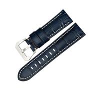 TVKSIPAR Correas de reloj 22 24 26mm Accesorios de reloj Pulsera de cuero Correas de reloj Azul Apto for Panerai(Sapphire blue WS,26mm)