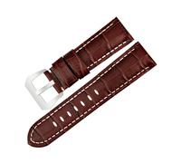 TVKSIPAR Correas de reloj 22 24 26mm Accesorios de reloj Pulsera de cuero Correas de reloj Azul Apto for Panerai(Brown WS,22mm)