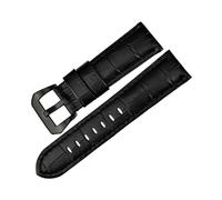 TVKSIPAR Correas de reloj 22 24 26mm Accesorios de reloj Pulsera de cuero Correas de reloj Azul Apto for Panerai(Black BB,26mm)