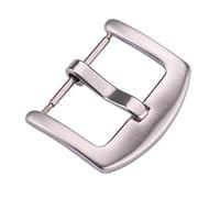 TVKSIPAR Hebilla de banda de reloj de acero inoxidable 16 18 20 22 24 mm Hombres al por mayor Mujeres Reloj Metal Silver Gold Black Reloj de la correa de la correa(Silver brushed,20mm)