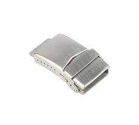 TVKSIPAR Hebilla de correa de reloj de acero inoxidable macizo de 18 mm, 22 mm y 20 mm apta for cierres de correa Fit For Seiko, hebillas de botón de doble bloqueo for cierre de buceo fantasma(Steel-n