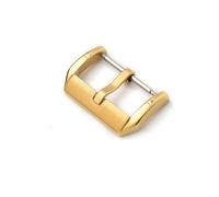 TVKSIPAR Hebilla de reloj de acero inoxidable 304L, repuesto de cierre de Metal for correa de reloj de cuero, 10mm, 12mm, 14mm, 16mm, 18mm, 20mm, 22mm, 24mm(Gold-24mm)
