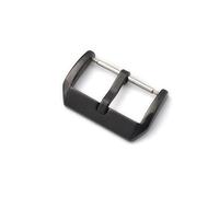 TVKSIPAR Hebilla de reloj de acero inoxidable 304L, repuesto de cierre de Metal for correa de reloj de cuero, 10mm, 12mm, 14mm, 16mm, 18mm, 20mm, 22mm, 24mm(Black-24mm)