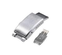TVKSIPAR Hebilla de reloj plegable sólida apta for Rolex Fit for Submariner 9mm × 16mm Despliegue de acero inoxidable accesorio de reloj con cierre plateado