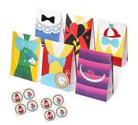 Tvorvik Alicia en el país de las maravillas, bolsas de regalo de fiesta de Alicia en el país de las maravillas con pegatinas, bolsa de fiesta de Alicia en el país de las maravillas, suministros de fiesta de Alicia en el país de las maravillas