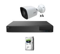 TVT KIT_TVT_1080_3 Kit CCTV 4 cámaras Bullet Preconfigurado TVT 1080p
