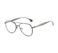 TVTBBVV Gafas de sol clásicas de doble puente para hombre y mujer, montura metálica dorada de estilo retro, gafas de moda para conducir y actividades al aire libre, C5, talla única.