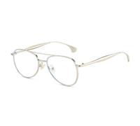 TVTBBVV Gafas de sol clásicas de doble puente para hombre y mujer, montura metálica dorada de estilo retro, gafas de moda para conducir y actividades al aire libre, C7, talla única.