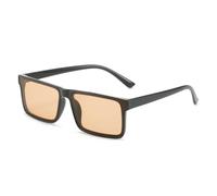 TVTBBVV Gafas de sol con montura negra para hombre y mujer, estilo cuadrado/rectangular, ligeras, con protección UV, ideales para viajes al aire libre, conducir, la playa y uso diario (2 unidades).