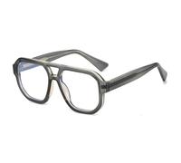 TVTBBVV Gafas de sol cuadradas extragrandes para hombre y mujer con doble puente, montura gruesa, estilo retro, protección UV, ideales para conducir y actividades al aire libre, C4, talla única.