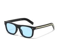 TVTBBVV Gafas de sol cuadradas para hombre y mujer, montura negra, lentes grises, montura gruesa, gafas de moda, ligeras, cómodas, para uso diario, viajes al aire libre, C6, talla única.