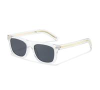TVTBBVV Gafas de sol cuadradas para hombre y mujer, montura negra, lentes grises, montura gruesa, gafas de moda, ligeras, cómodas, para uso diario, viajes al aire libre, C8, talla única.