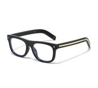 TVTBBVV Gafas de sol cuadradas para hombre y mujer, montura negra, lentes grises, montura gruesa, gafas de moda, ligeras, cómodas, para uso diario, viajes al aire libre, C4, talla única.