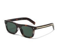 TVTBBVV Gafas de sol cuadradas para hombre y mujer, montura negra, lentes grises, montura gruesa, gafas de moda, ligeras, cómodas, para uso diario, viajes al aire libre, C2, talla única.