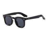 TVTBBVV Gafas de sol cuadradas para hombre y mujer, montura negra, montura gruesa, material ligero y texturizado, bisagra flexible, estilo casual y moderno para exteriores, C5, talla única.