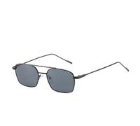 TVTBBVV Gafas de sol cuadradas retro para hombre y mujer, doble puente, montura metálica, gafas de moda con protección UV, C2, talla única.