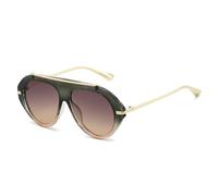 TVTBBVV Gafas de sol extragrandes de montura plana para hombre y mujer, modernas, estilo pantalla grande, montura metálica negra y dorada retro, protección UV400, C12, talla única.