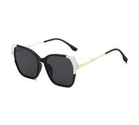 TVTBBVV Gafas de sol extragrandes para mujer, adelgazantes, resistentes al viento y con protección UV (negras)