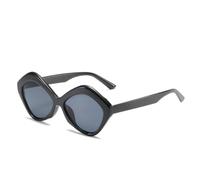 TVTBBVV Gafas de sol geométricas elegantes para hombre y mujer, montura negra, gafas de moda modernas, gafas de sol ligeras para uso diario al aire libre (1)