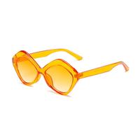 TVTBBVV Gafas de sol geométricas elegantes para hombre y mujer, montura negra, gafas de sol modernas y ligeras para uso diario al aire libre (4)