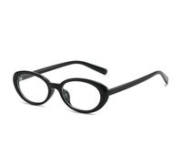 TVTBBVV Gafas de sol ovaladas para hombre y mujer, montura negra, lentes oscuras, estilo retro, diseño estilizado, ligeras, cómodas y a la moda, protección UV para exteriores, C3, talla única.