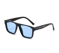 TVTBBVV Gafas de sol rectangulares retro para hombre y mujer, gafas de moda clásicas con detalles metálicos para conducir y actividades al aire libre, C1, Talla única