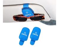TVVXIO 2 PCS Clip Gafas de Sol Coche para Opel Mokka II Mokka-e 2020-2024 2025, Soportes magnéticos de Cuero para Lentes Apto Guardar Gafas De Coche, Tarjetas,D Blue