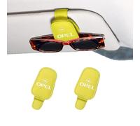 TVVXIO 2 PCS Clip Gafas de Sol Coche para Opel Zafira I A 1999-2005, Soportes magnéticos de Cuero para Lentes Apto Guardar Gafas De Coche, Tarjetas,G Yellow
