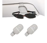 TVVXIO 2 PCS Clip Gafas de Sol Coche para Volvo V60 2. Gen Estate 2018-2022, Soportes magnéticos de Cuero para Lentes Apto Guardar Gafas De Coche, Tarjetas,K Grey