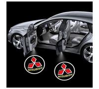 TVVXIO 2 Piezas Coche LED Bienvenida Luces, para Mitsubishi Eclipse Cross PHEV 2021 2022 2023 2024 2025 Lámpara Charco Decorativa con Emblema Proyector Autopartes