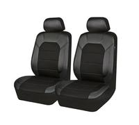 TVVXIO Cubiertas de Asiento Delantero del Coche para Dacia Sandero Stepway 2015-2019 2020 2021 2022 2023 2024, Piel Sintético Funda de Asiento para Coche Impermeable Protector,A Black