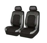 TVVXIO Cubiertas de Asiento Delantero del Coche para Dacia Sandero Stepway 2015-2019 2020 2021 2022 2023 2024, Piel Sintético Funda de Asiento para Coche Impermeable Protector,B Grey