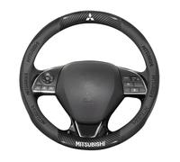 TVVXIO Funda Volante Coche Cuero, para Mitsubishi Montero 1995-2006 Antideslizante Funda Volante Transpirable, para Interior de Coche,A Black