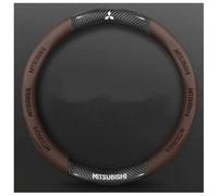 TVVXIO Funda Volante Coche Cuero, para Mitsubishi Montero 1995-2006 Antideslizante Funda Volante Transpirable, para Interior de Coche,C Brown