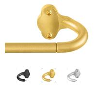 TVWOO Barras de cortina envolventes, barras de cortina doradas de 28 a 48 pulgadas, juego de barras de cortina opacas ajustables de 5/8 pulgadas, barra de ventana individual para oscurecer la