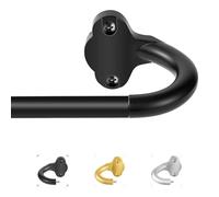 TVWOO Barras de cortina envolventes, barras de cortina negras de 28 a 48 pulgadas, juego de barras de cortina opacas ajustables de 5/8 pulgadas, barra de ventana individual para oscurecer la