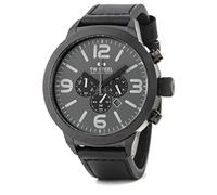 TW Steel Marc Coblen TWMC67 - Reloj cronógrafo con correa de piel (50 mm), color gris y negro, Negro/Plateado/Negro, Correa