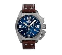 TW Steel Swiss Canteen Mens 46mm Quartz Chronograph Watch with Brown Leather Strap