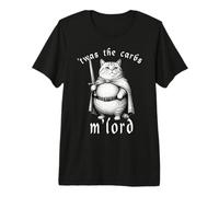 'TWAS The Carbs M'Lord Funny Cat Meme Caballero Medieval Camiseta Premium