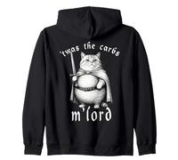 'TWAS The Carbs M'Lord Funny Cat Meme Caballero Medieval Sudadera con Capucha