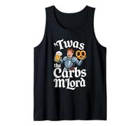 'TWAS The Carbs M'Lord Funny German Food Beer Pretzel Camiseta sin Mangas