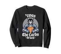 'TWAS The Carbs M'Lord Funny Pizza Cat Knight Sudadera