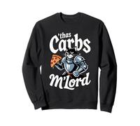'TWAS The Carbs M'Lord Funny Pizza Cat Knight Sudadera