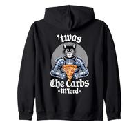 'TWAS The Carbs M'Lord Funny Pizza Cat Knight Sudadera con Capucha