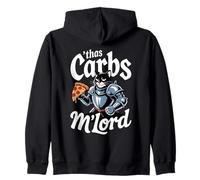 'TWAS The Carbs M'Lord Funny Pizza Cat Knight Sudadera con Capucha