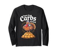 'TWAS The Carbs M'Lord Funny Thanksgiving Turkey Meme Manga Larga