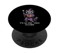 TWAS The Tism M Lord Raccoon Wizard Book, Tema de fantasía mágica PopSockets PopGrip Adhesivo