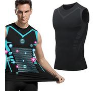 Twaynorb 2023 New Version Ionic Shaping Vest Men, Comfortable and Breathable Ice-Silk Fabric for Men to Build Body (Medium,Black)