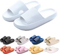 Twaynorb Cloud Sliders for Women and Men Pillow Slides Slippers,Non-Slip Quick Dry Shower Thick Soled Pillow Cloud Slides Slippers Super Soft Massage House Slides for Indoor & Outdoor (42-43,White)
